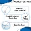 BaZuyunMd Stainless Steel Ladle Set, 2 Pieces, Small, with Spout for Sauces and Soups view 3