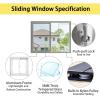 Black Aluminum Sliding Window with Lock, 88.9 x 50.8 cm view 2