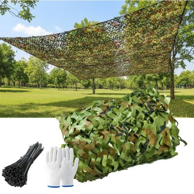 Camouflage Net, Army Camouflage Net, 4x6m, 5x6m, 6x8m, 8x8m, 10x12m, 12x20m, Bulk Roll, Sunshade, Woodland Decor, Hunting Privacy Screen, Outdoor Camping (W7xH17m)