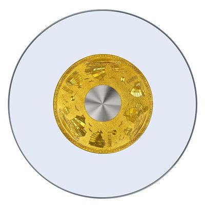 Lazy Susan Turntable, 80 cm, Clear, 360° Rotating, Tempered Glass