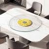 Lazy Susan Turntable, 80 cm, Clear, 360° Rotating, Tempered Glass view 2