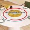 Lazy Susan Turntable, 80 cm, Clear, 360° Rotating, Tempered Glass view 3