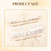 Wedding Garter Set for Bride, 2PCS Lace Elastic Garter with Pearls view 2