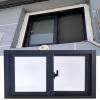 Black Aluminum Sliding Window with Tempered Glass, 73 x 35 cm view 1