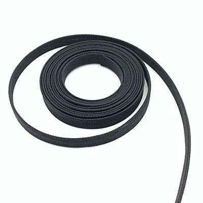 Expandable PET Cable Sleeve, 2–40 mm, Black, 5/10 m, Flame Retardant
