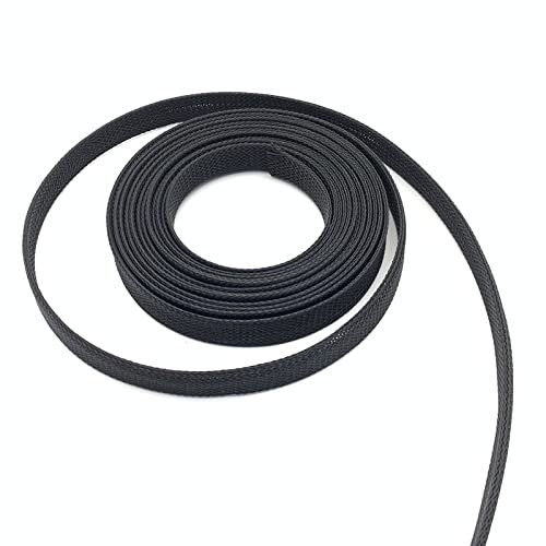 Expandable PET Cable Sleeve, 2–40 mm, Black, 5/10 m, Flame Retardant