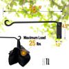 Hoppipola Rotatable Wall Mount for Lanterns, 31 x 12 cm or 41 x 12 cm, Metal, Black view 3