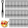 Ebksqs 200 Pcs Black Fruit Forks view 1
