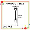 Ebksqs 200 Pcs Black Fruit Forks view 2