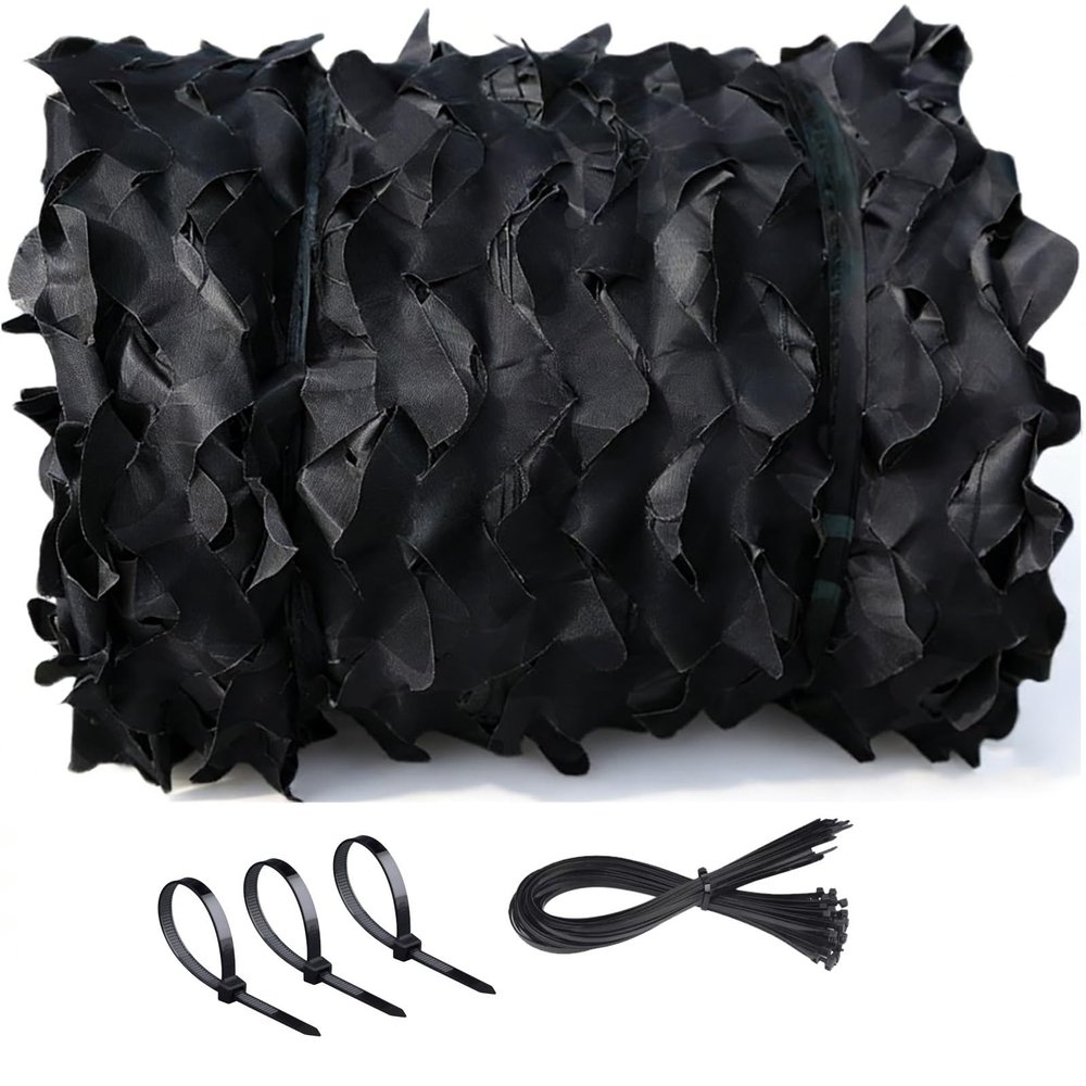 Black Garden Camouflage Netting, Oxford Fabric, 3 x 5 m
