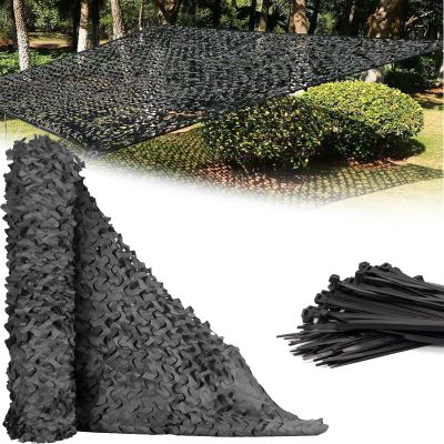 Generic Black Camouflage Net, Sunshade and Privacy Screen for Military Decoration, Hunting, Camping, Terraces and Parties (W4 x H5.5 m)
