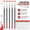 ARTGOTO 5-Piece Detail Brush Set for Adults view 2