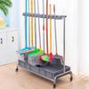 Mop and Broom Holder, Stainless Steel Cleaning Cart Organizer view 1