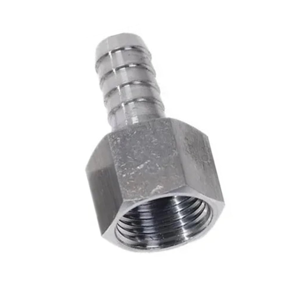 RAMBEX 2-Pack 1/2-Inch Female-Thread Barb Fittings, 8 mm Barb, SS304 Stainless Steel
