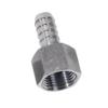 RAMBEX 2-Pack 1/2-Inch Female-Thread Barb Fittings, 8 mm Barb, SS304 Stainless Steel view 1