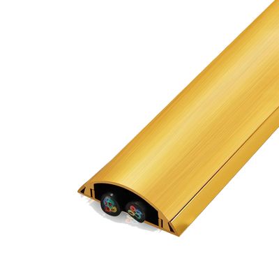 Cable Raceway and Cover for Wall or Floor, 2-Pack, 1 m, Gold, Size 3#