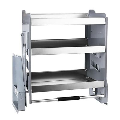 Pull-Down Cabinet Organizer, Retractable Shelf for Kitchen Storage, Space-Saving, 20 kg Capacity