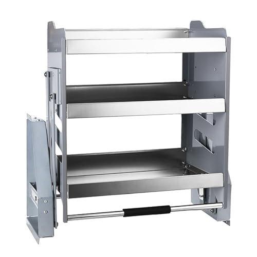 Pull-Down Cabinet Organizer, Retractable Shelf for Kitchen Storage, Space-Saving, 20 kg Capacity
