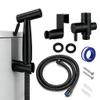 Bidet Handheld Sprayer Set for Toilet, SUS304 Stainless Steel, G1/2, Black view 1