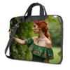 CBRT Computer Backpack for Men, Green with Floral Embroidery, 17-Inch Laptop Travel Backpack, 29 x 40 cm view 1