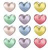12PCS 3D Glitter Heart Refrigerator Magnets view 1