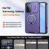 AOUIA Case for Samsung Galaxy A37/A36/A56 5G with 2 Tempered Glass Screen Protectors, Camera Cover, 360° Rotating Ring Stand, Military-Grade Drop Protection, Purple view 2