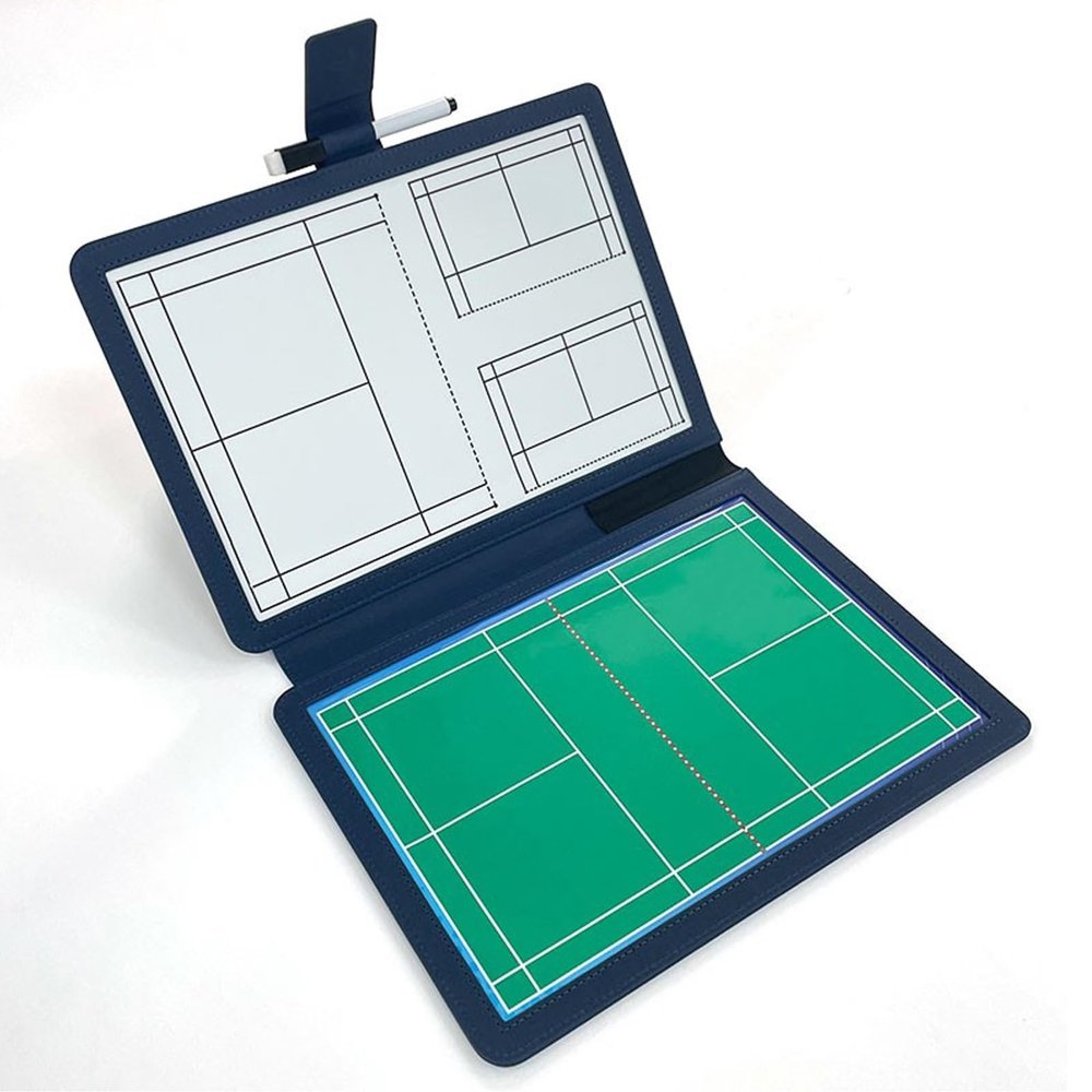 Badminton Coaches' Board Folder with Whiteboard Markers