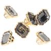 Hoement 6-Piece Glass Buttons with Metal Frame view 1