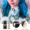 Hoement 6-Piece Glass Buttons with Metal Frame view 3