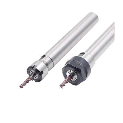 High-Precision ER Collet Chuck Tool Holder with Straight Shank and Extension Bar, C20/C25, ER11/ER16/ER20/ER25/ER32, 1 Piece (C25-ER20A-100L)