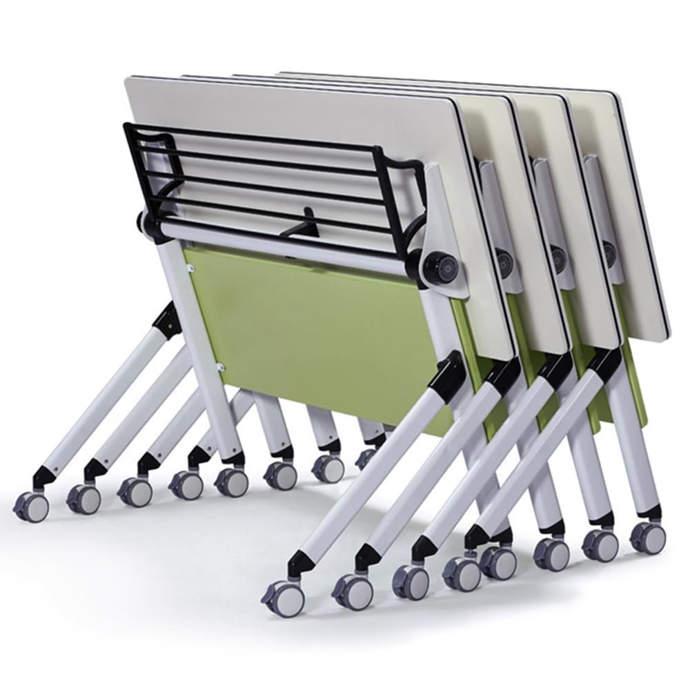 Mobile Training Table with Casters, Folding Seminar Desk for Offices, Conference and Training Rooms