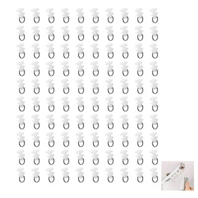 100 Curtain Rings for Tracks