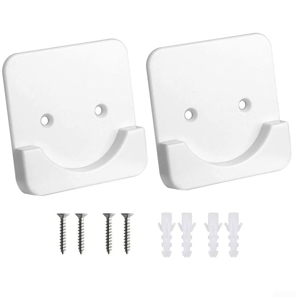 Shower Curtain Rod Wall Bracket for Extra Stability (White)