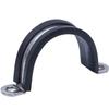 10-Piece 304 Stainless Steel Rubber-Lined U-Clips, Cable Fastening Hose Pipe Clamps, 28 mm view 1