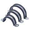10-Piece 304 Stainless Steel Rubber-Lined U-Clips, Cable Fastening Hose Pipe Clamps, 28 mm view 2