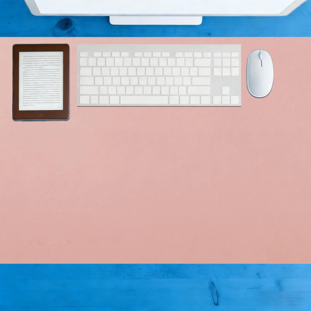 Desk Mat 86 x 145 cm, Non-Slip, Large TPU Desk Protector, Pink