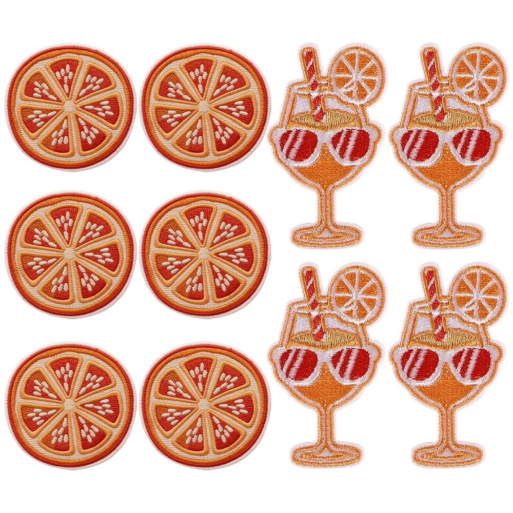 10 Pack Orange Iron-On Costume Accessories
