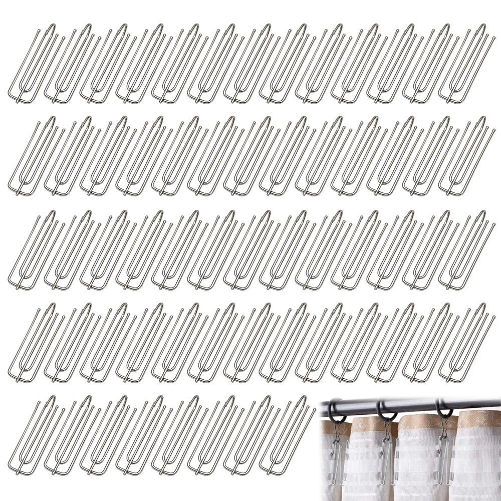 Quvxzy 60-Piece Curtain Hooks