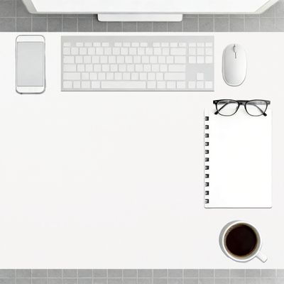Desk Mat 90 x 122 cm, Non-Slip, Waterproof, Easy to Clean, White