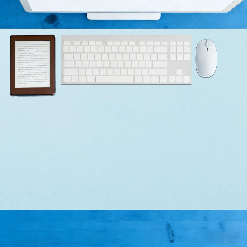 Desk Pad 72 x 125 cm, Non-Slip Large Desk Protector for Office, Home Office and Gaming, Blue