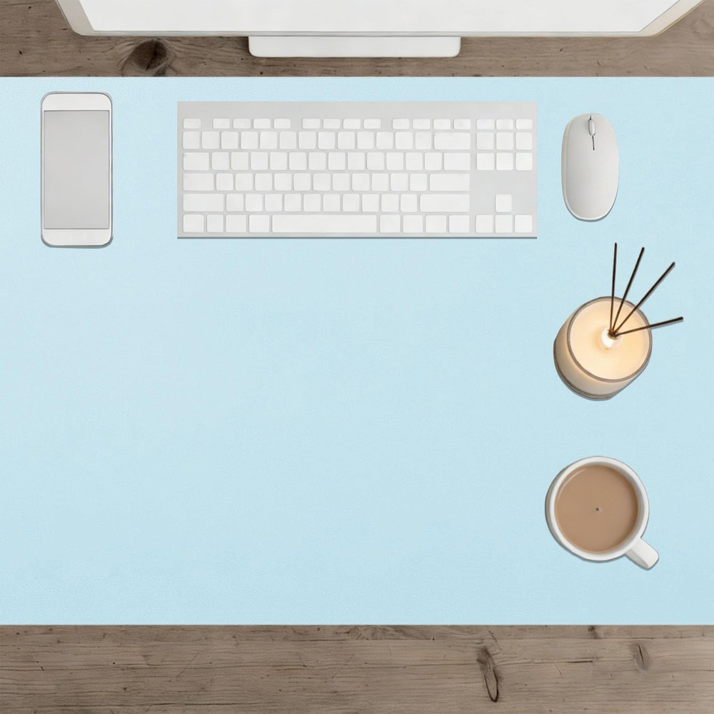 Desk Mat 49 x 112 cm, Non-Slip, Multifunctional, Blue