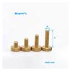 Brass Knurled Flat Round-Head Screws M3/M4/M5/M6 (10 pcs, M4 x 16) view 2