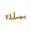 Brass Knurled Flat Round-Head Screws M3/M4/M5/M6 (10 pcs, M4 x 16) view 3