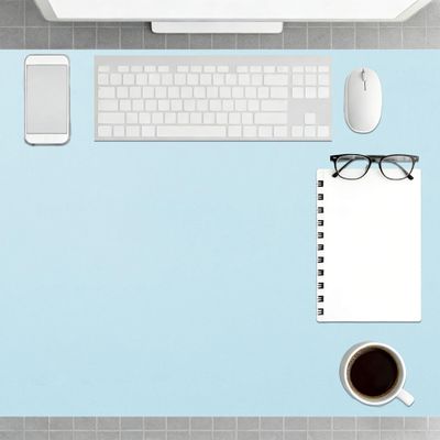 Desk Pad 75 x 92 cm, Non-Slip, Waterproof, Easy to Clean, Blue
