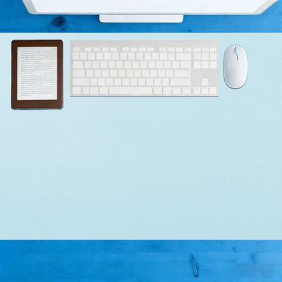 Desk Mat 42 x 105 cm, Non-Slip, Large Desk Protector for Office, Home Office, and Gaming, Blue