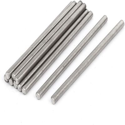 316 Stainless Steel M8 Fully Threaded Rod, Right-Hand Thread, 20,500 mm, M8 x 30 mm, 10-Pack