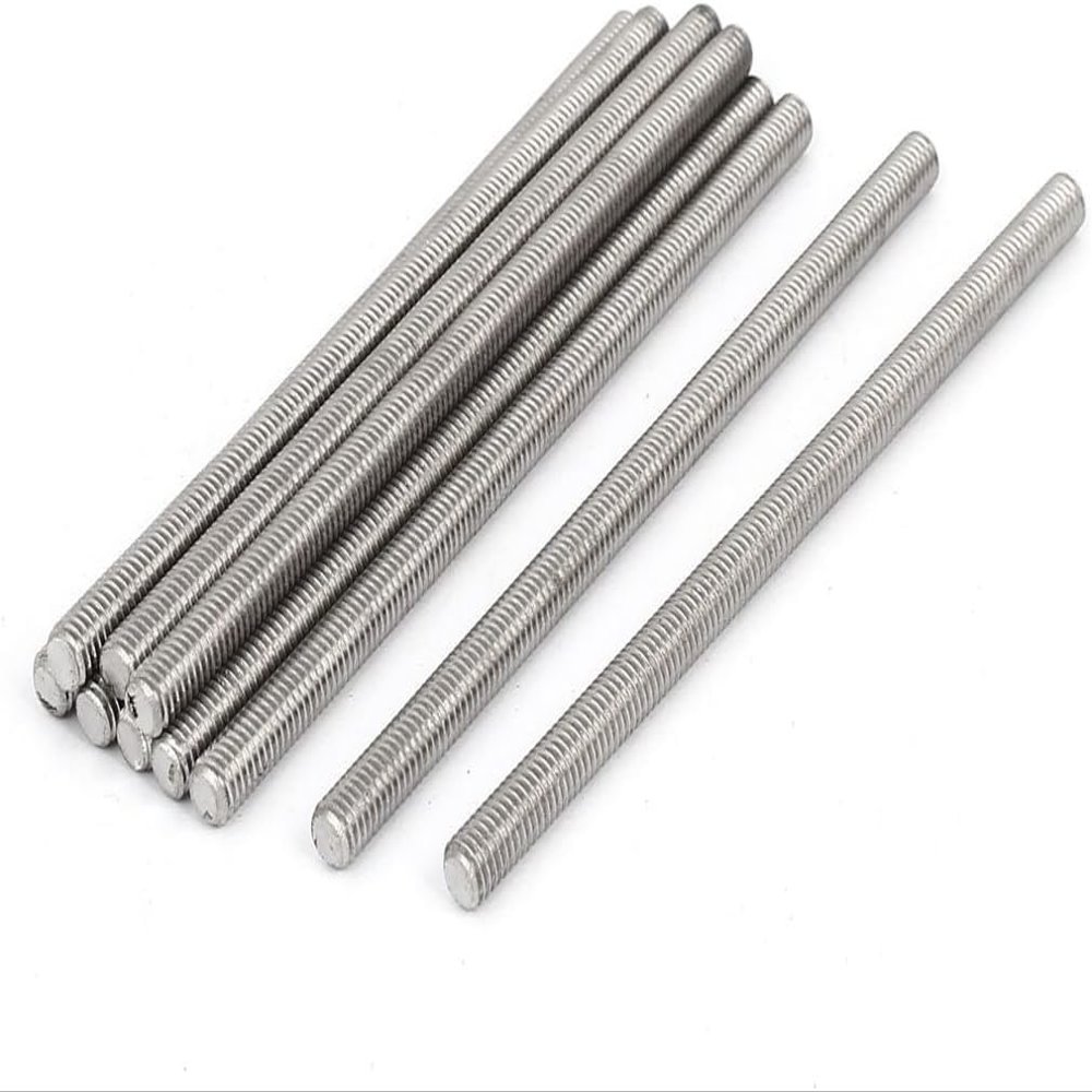 316 Stainless Steel M8 Fully Threaded Rod, Right-Hand Thread, 20,500 mm, M8 x 30 mm, 10-Pack