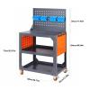 Heavy-Duty Tool Cart with Reinforced Shelves and Wheels, 3-Tier Multipurpose Steel Cart for Garage, Workshop, and Storage view 2