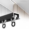 Curved Concealed Aluminum Ceiling Curtain Track, Quiet, Black, 140 cm view 1