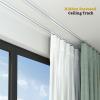 Curved Concealed Aluminum Ceiling Curtain Track, Quiet, Black, 140 cm view 2